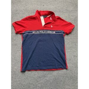us polo assn polo shirt size medium Red White Navy